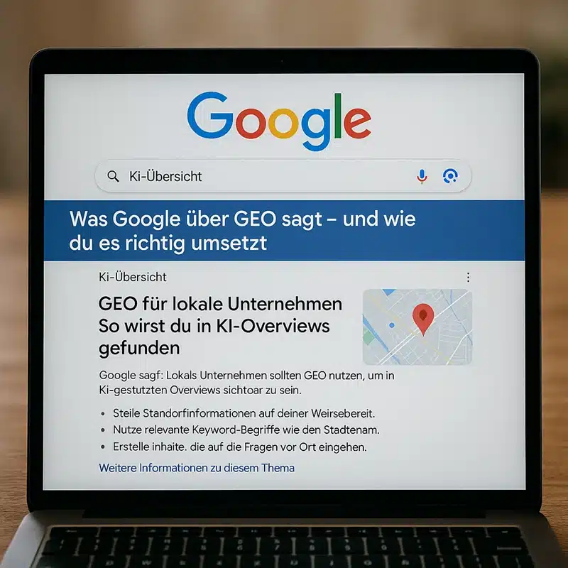 Was Google über GEO sagt – und wie du es richtig umsetzt